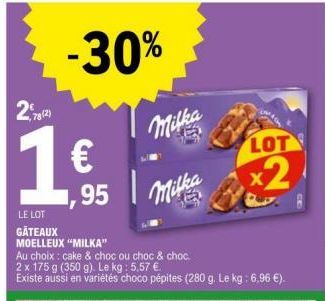 gâteaux moelleux Milka