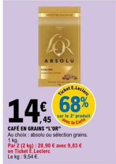 café en grains E.Leclerc