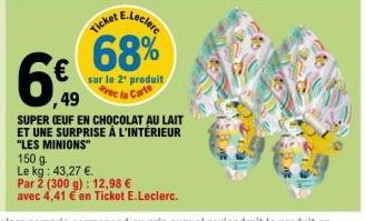 chocolat au lait E.Leclerc