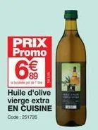 huile d'olive vierge promo