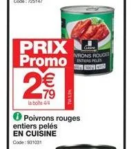 poivrons rouges promo