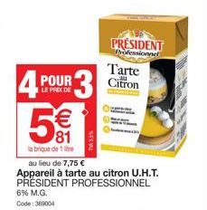 tarte au citron Président