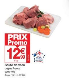 sauté de veau Promo