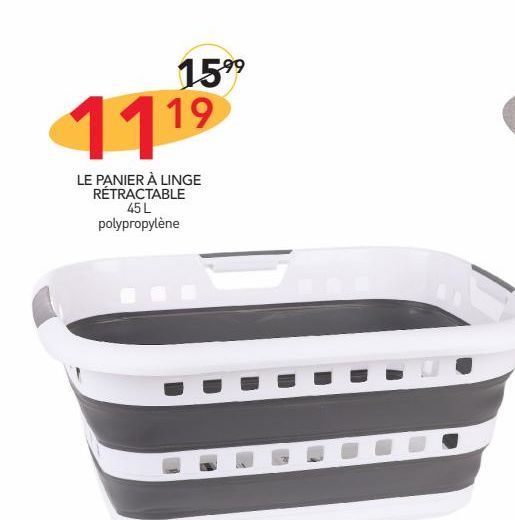 Le panier a linge retractable