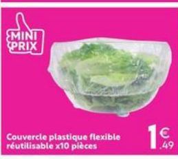 MINI PRIX  Couvercle plastique flexible réutilisable x10 pièces  1€ 