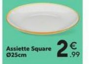 Assiette Square 025cm  € 1.99 