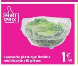 MINI PRIX  Couvercle plastique flexible réutilisable x10 pièces  1€ 