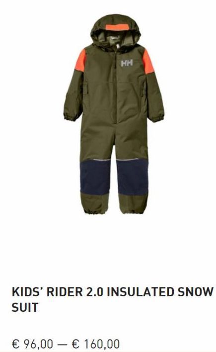 KIDS' RIDER 2.0 INSULATED SNOW SUIT  €96,00 € 160,00  HH  - 