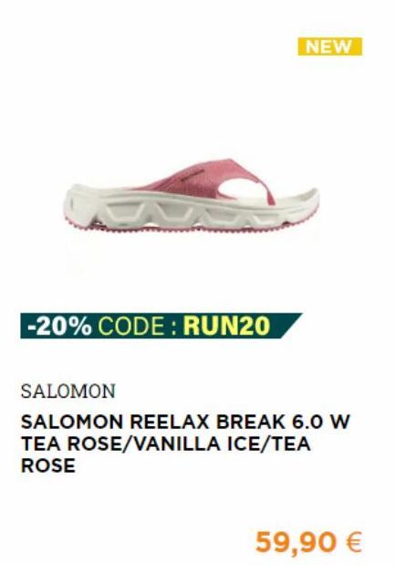 -20% CODE: RUN20  NEW  SALOMON  SALOMON REELAX BREAK 6.0 W TEA ROSE/VANILLA ICE/TEA ROSE  59,90 € 