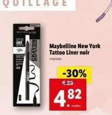 wcrayon  maybelline new york tattoo liner noir  29  -30%  6.39  4.82 