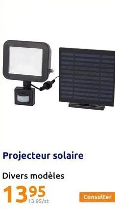 q  projecteur solaire  divers modèles  13.95  13.95/st  consulter 