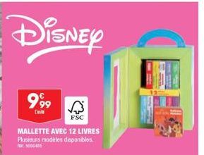 Disney  999  MALLETTE AVEC 12 LIVRES Plusieurs modèles disponibles.  Rt5000405  √3  FSC 