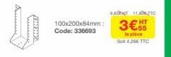CHR HOX  100x200x84mm: Code: 336693  ST 11TC  3€  55  la piece Son 4.26€ TTC 