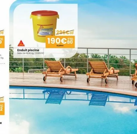 enduit piscine  seau de 18,48 kg (2245231)  190€  to piece  296€88  ttc 