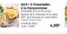 AP has Mo  Late 360 Lk 13,86€  82218-2 Croustades à la francomtoise Andu 20 à 25 a %E1%  4,99€ 