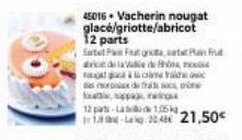 45016 Vacherin nougat glace/griotte/abricot 12 parts  Sabet P Fat grot  abrica de la defin again  Bei der  sparing  12 pa-La 105. 18-24 21,50€  