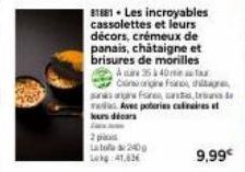 Lato 240g 41,636  81881. Les incroyables cassolettes et leurs décors, crémeux de panais, châtaigne et brisures de morilles Are 35 à 40m Con origine Fot for Avec poteries cafest  kursdecars  x  trade  