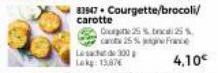 Lesa de 300 Lokg: 13,876  33947. Courgette/brocoli/  carotte  Oogte 25 % cal 25%  ca 25% in France 