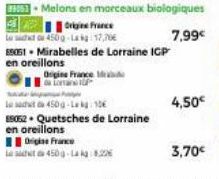 Los  450g-Lag: 106  85052 Quetsches de Lorraine  en oreillons  4,50€  3,70€ 