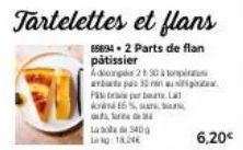 Tartelettes et flans  85694.2 Parts de flan pâtissier Adiconpr 230 à spi  pa 30.  Pris per beta krán 16%  a  Lab 3400  18.24  6,20€ 