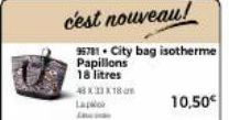 c'est nouveau!  95781. City bag isotherme  Papillons  18 litres  48x33x18  Lapo 