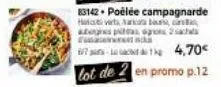 67  4,70€  lot de 2 en promo p.12 