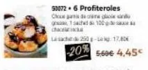 53072.6 profiteroles chogad  placin  1 sachet 100 chach  lesach 250-17,80€  -20% 5.60€ 4,45€ 