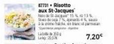 87731. Risotto aux St-Jacques  Nad SJ  15 % 13%  des 7% 4% a stano passa  Labo  Lag 2057 