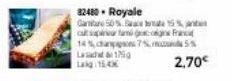 32480. Royale  Gambar 50%  15%  sam  14% chanson 7% 5% Las 175  Lag 15.4  2,70€ 