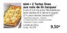 La 220 Lekg: 42276  32044-2 Tartes fines  aux noix de St-Jacques  A 25 a 30 mar  ben 60%  22% sa ADC Sepe  9,30€ 