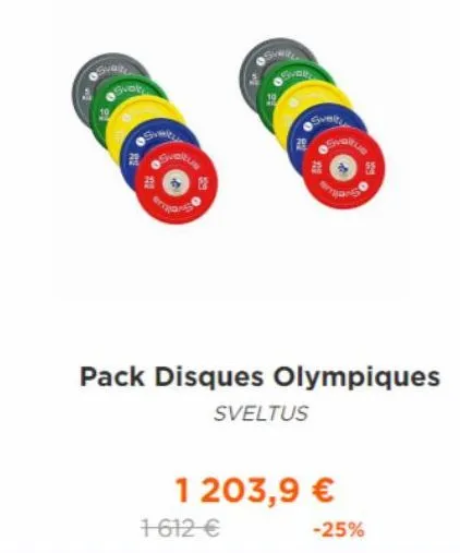 svakue  shapel  sveltus  22  1-612 €  pack disques olympiques  1 203,9 €  22  -25% 