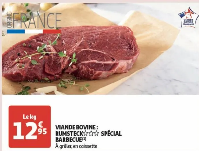 viande bovine: rumsteack spécial barbecue