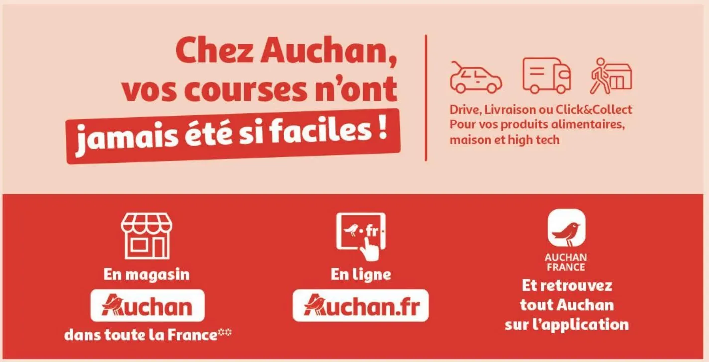 chez auchan, vos courses n'ont jamais été si faciles! 