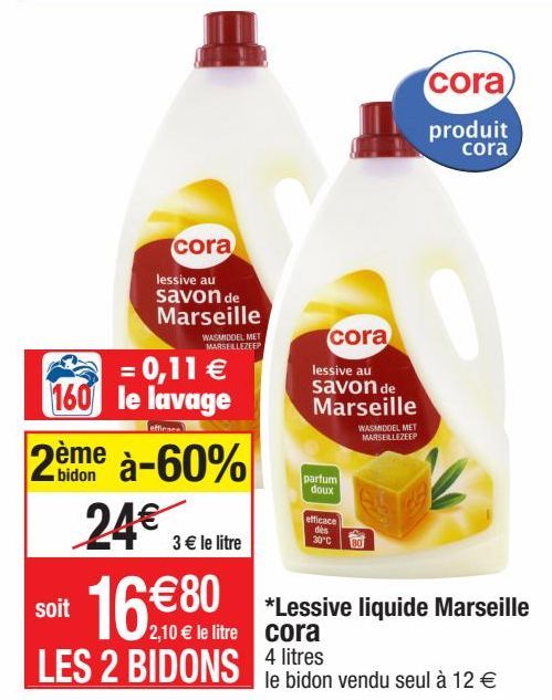 lessive liquide Cora