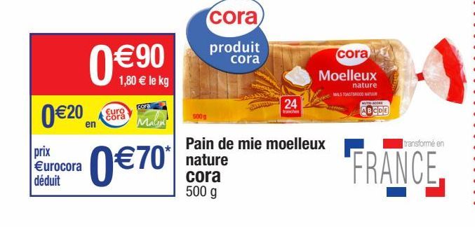 pain de mie Cora