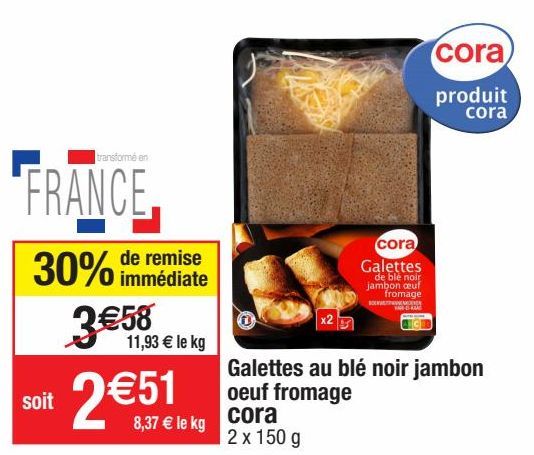 galettes de blé Cora