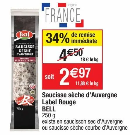 saucisse sèche bell