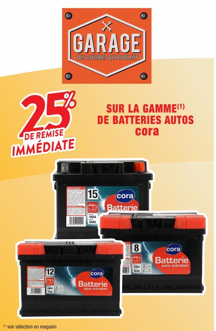 batterie de voiture Cora