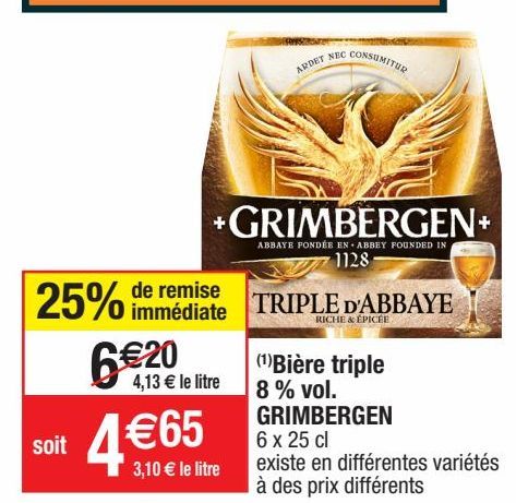 bière triple 8% vol. Grimbergen