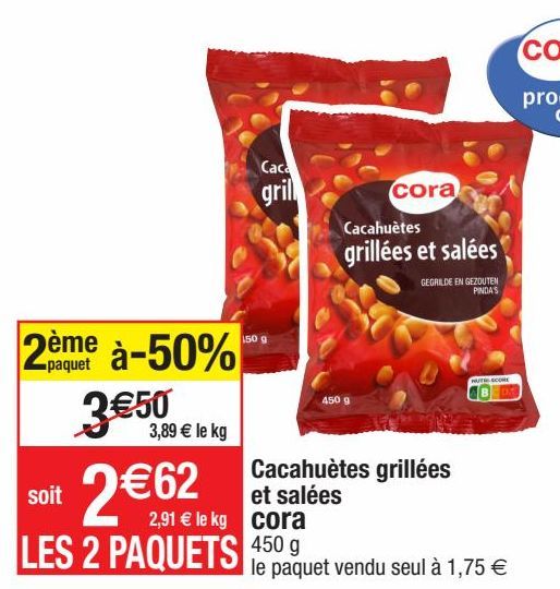 cacahuètes grillées Cora