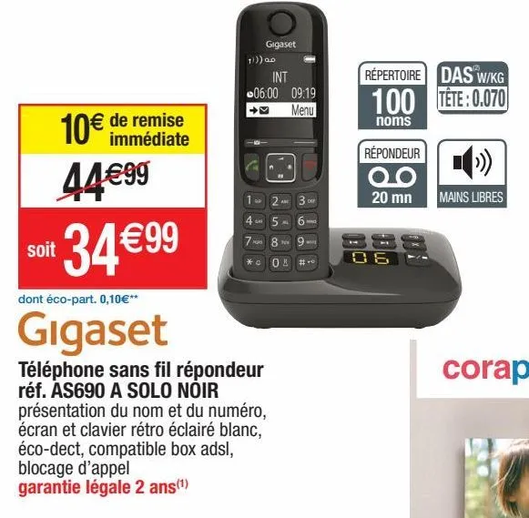 téléphone sans fil gigaset