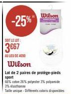 -25%"  SOIT LE LOT:  3€67  AU LIEU DE 4090  Wilson 