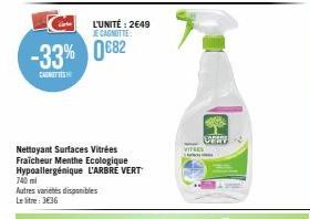 L'UNITÉ: 2€49 JE CAGNOTTE  -33% 0682  CANTIN  SPWY  VITSES 