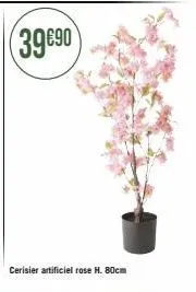 39 €90  cerisier artificiel rose h. 80cm 
