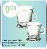 tasse à expresso cleo en vene transparent contenance d  exis aussi in mug 18cl 150 