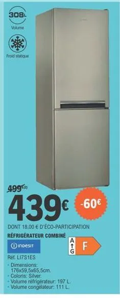 réfrigérateur combiné indesit