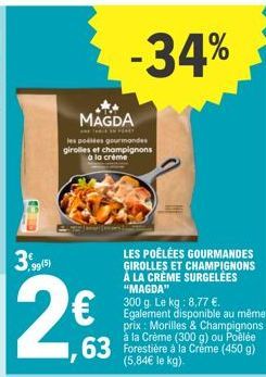 MAGDA  THE IN PEREY  les podes gourmandes girolles et champignons  à la crème  ,99(5)  2€  -34% 