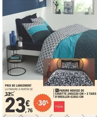 prix de lancement  la parure à partir de  33,95  € ,76  -30% 