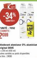 car  -34%  CANOTTE  (  Dove Dove  OFFRE  LOT  x2 