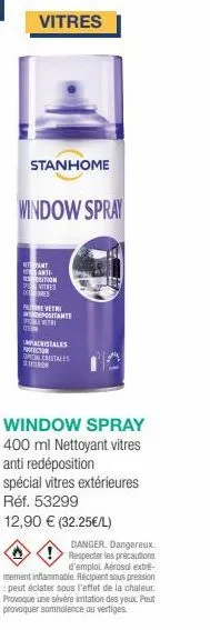 vitres  stanhome  window spray  ant anti ition vitnes res  in  e vetri  positante were  impacristales protector spal cristales 